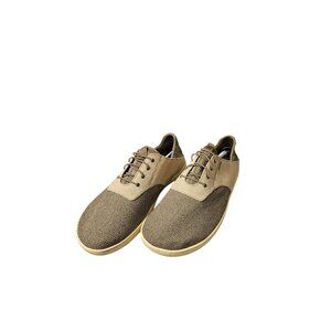 OluKai Nohea Moku Mens 11.5 Tan Canvas Mesh Shoes Comfort Casual Boating Sneaker